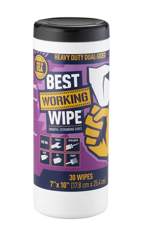 Heavy Duty Dual-Sided Wipes, 30 Count - Case of 6