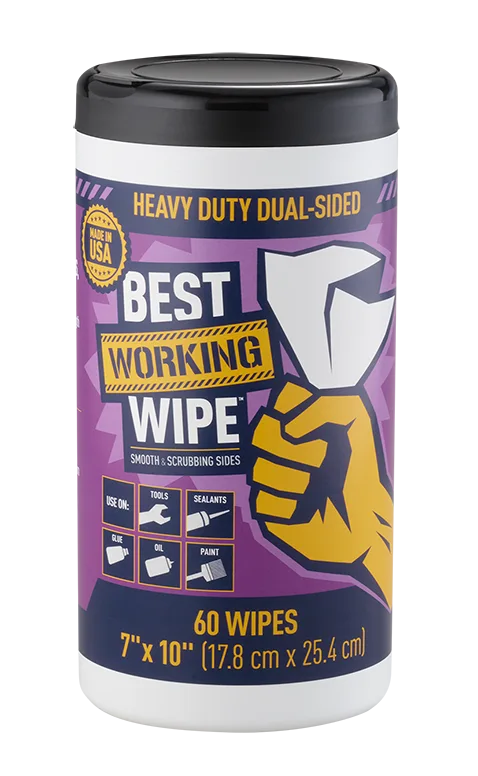 Heavy Duty Dual-Sided Wipes, 60 Count - Case of 6