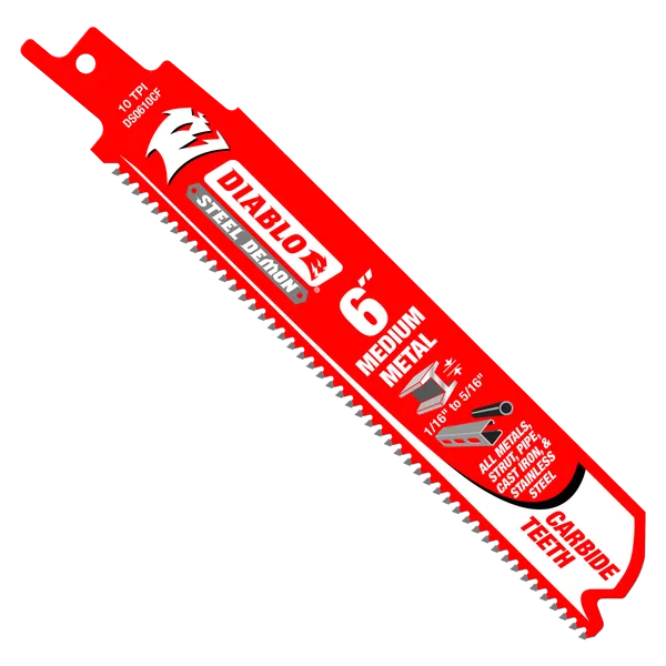 6" Steel Demon Carbide Recip Blades [ 10TPI ]