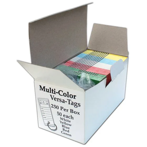 Genuine Versa-Tags Mixed Color Key Tags 250 PK