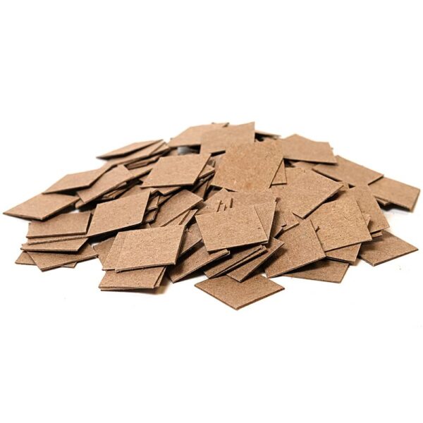 ARMOR SHIELD: CHIPBOARD - 1" x 1" - (2,500/case)