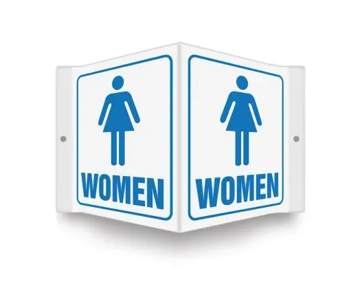 Women's Restroom (WOMEN) - Projectionâ„¢ Sign