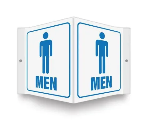 Men's Restroom (MEN) - Projection™ Sign