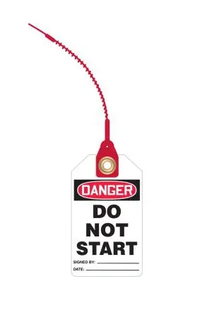 Danger: Do Not Start - OSHA Safety - Loop 'n Lock™ Tie Tag