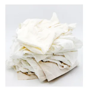 Shop Rags - Reclaimed White T-Shirt Rags - 25 lb