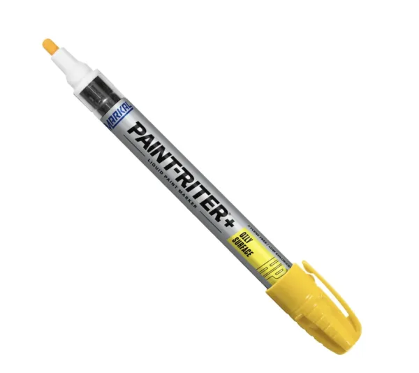 MARKAL - HP Paint-Riter - YELLOW - Industrial Oily Surface Paint Markers (12 per box)