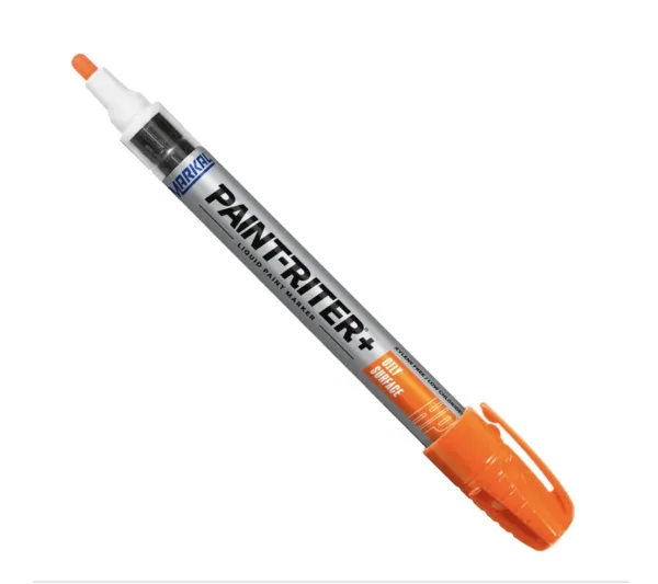 MARKAL - HP Paint-Riter - ORANGE - Industrial Oily Surface Paint Markers (12 per Box)