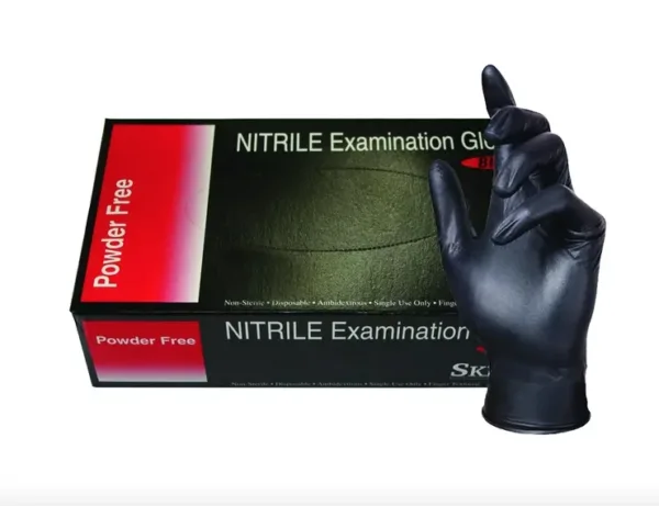 Skintx 5 mil Black Nitrile Examination Glove - 1000 gloves/case