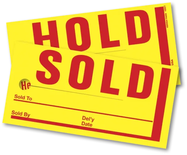 Jumbo Sold/Hold Tags 250 PK