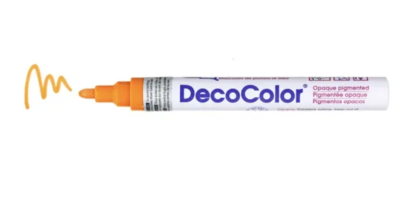 DecoColor - ORANGE - Industrial Paint Marker Broad Tip - Box of 12
