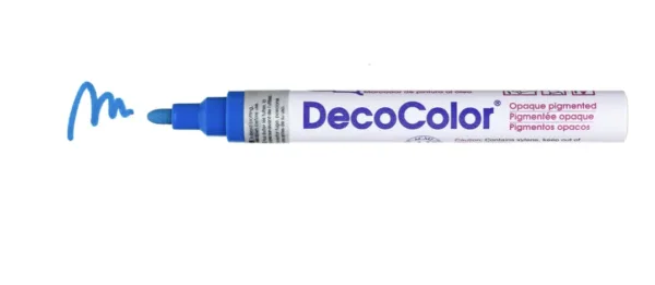 DecoColor - BLUE - Industrial Paint Marker Broad Tip - Box of 12