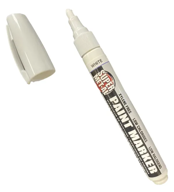 Super Met-Al Markers - WHITE - Medium Fiber Tip (12 per box)