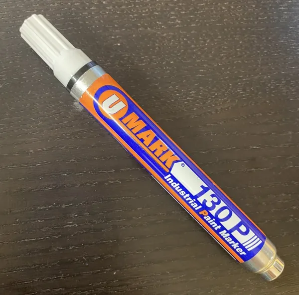 130P Industrial Paint Marker - White - (Box of 12)