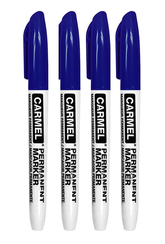 Permanent Marker - Fine Tip - Blue - 12 per box