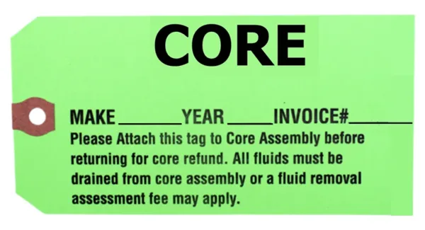 'Core' Tags - 5 3/4" X 2 7/8" - 250 Tags/Box