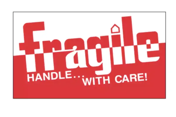 "Fragile - Handle With Care" Label 2x3" 500 Per Roll