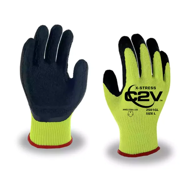 X-Stress - 2501G - Work Glove - (Crinkle Latex Grip) - [COOL Nylon Shell]