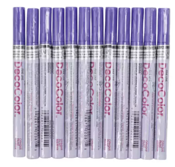 DecoColor - PURPLE - Industrial Paint Marker Fine Tip - Box of 12