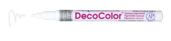 DecoColor - WHITE - Industrial Paint Marker Broad Tip - Box of 12