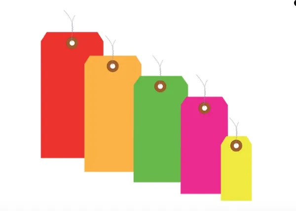 Fluorescent Shipping Tags - 13 pt Pre-Wired / 1000 per case