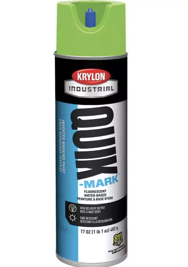 Quik-Mark Inverted Marking Paint - FLUORESCENT GREEN