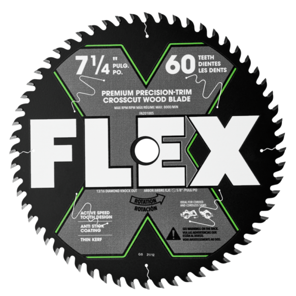 7-1/4" 60T PREMIUM PRECISION-TRIM/CROSSCUT WOOD BLADE (10-PACK)