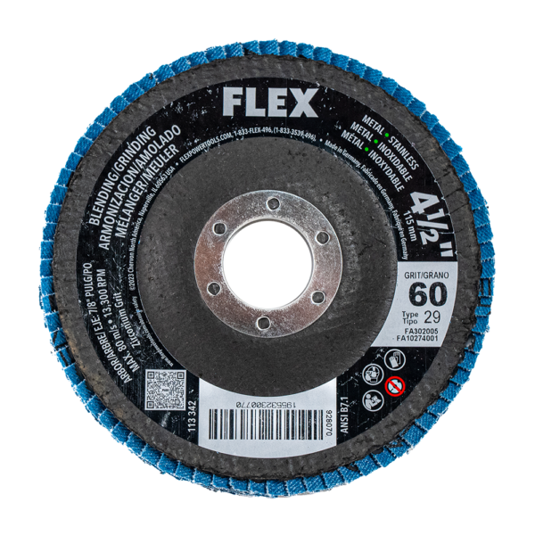 4-1/2” Blending/Grinding 60 Grit Flap Disc