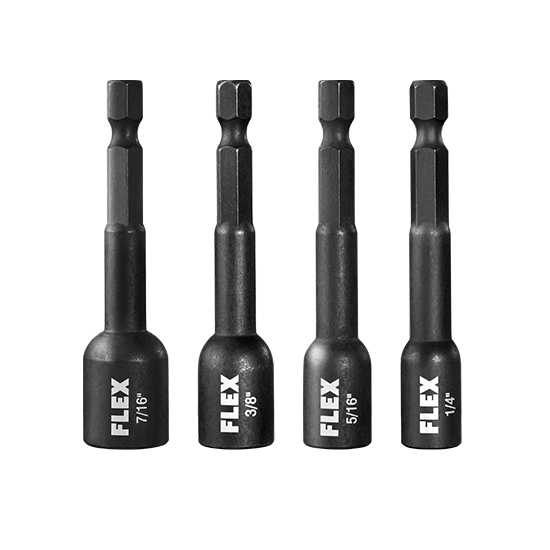 2-9/16" 4-PIECE IMPACT MAGNETIC NUT DRIVER SET