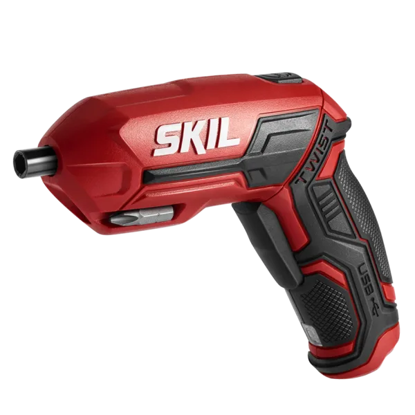 Rechargeable 4V Screwdriver with Pivot Grip w/ Magnetic Bit Storage